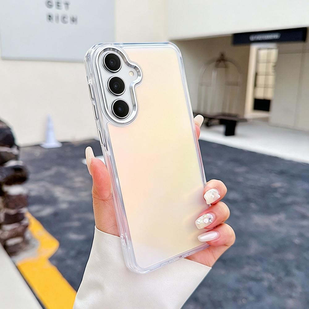 KEYSION Модный лазерный градиентный цветной чехол для телефона Samsung A54 5G A34 A24 A14, ударопрочная задняя крышка из ТПУ+ПК для Galaxy A04S