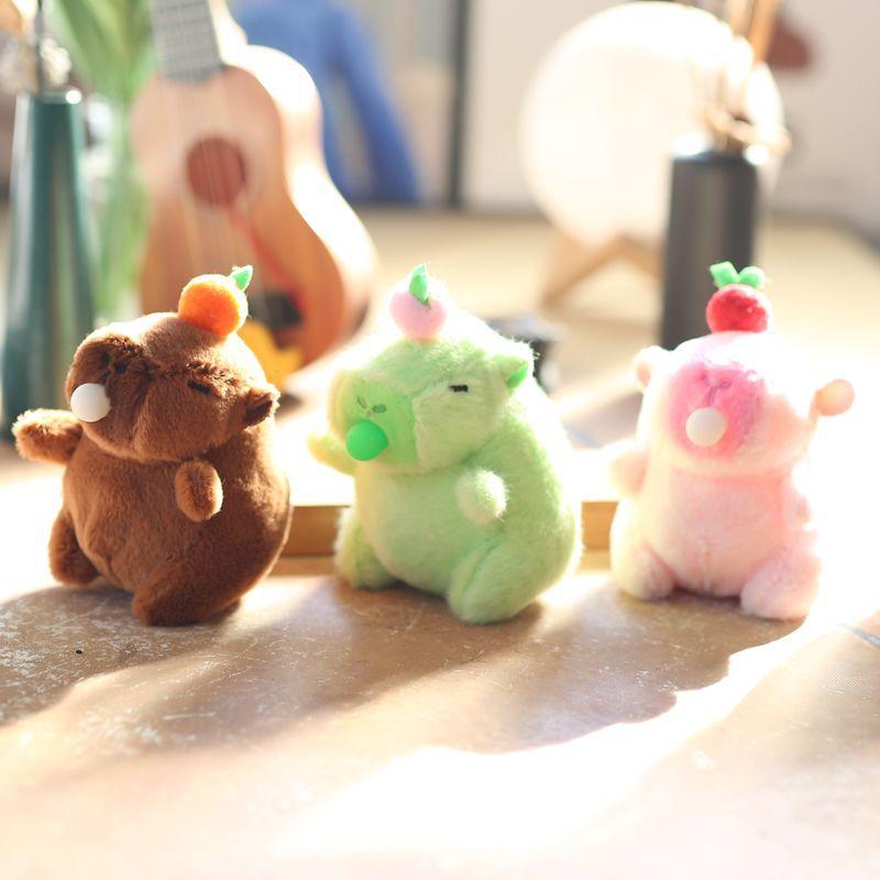 Cute Bubbles Will Make You Call Kapibala Pendant Plush Toys Doll Bag Hanging Keychain