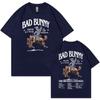 Bad Bunny Most Wanted Tour T Shirts Nadie Sabe Lo Que Va Pasar Manana Hip Hop Clothing Tshirt Men Vintage Cotton Tee