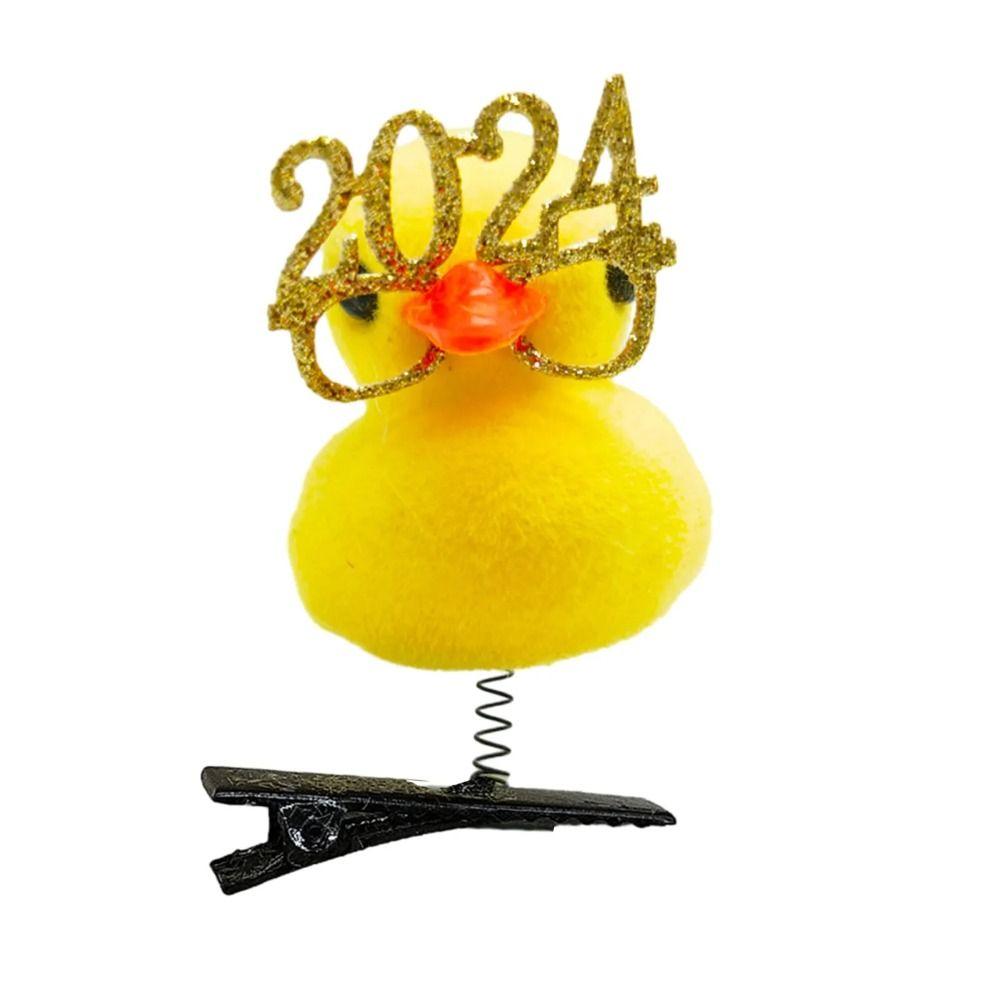 Заколки-цветы с цыплятами, банты, мультяшные заколки-уточки, модные заколки для волос в виде уток для детей