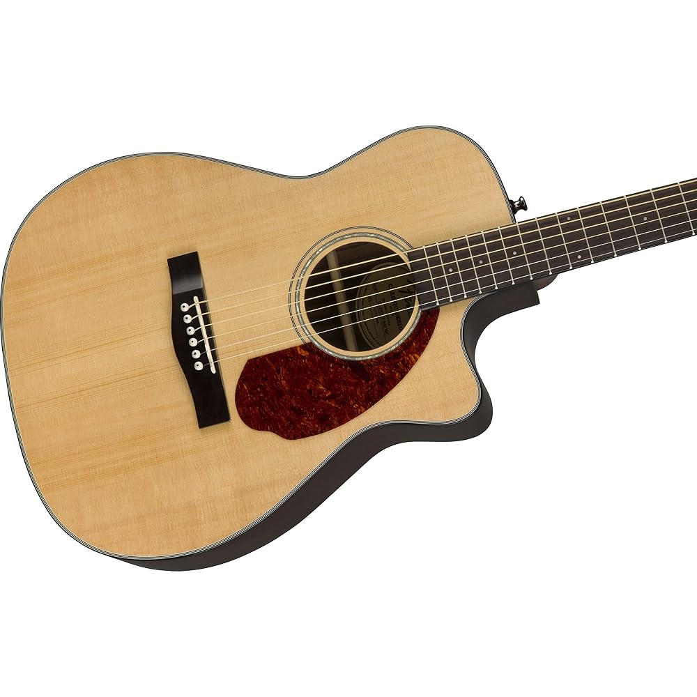 Fender Акустическая гитара CC-140SCE, Натуральный цвет, Форма корпуса Концертная, с жестким кейсом