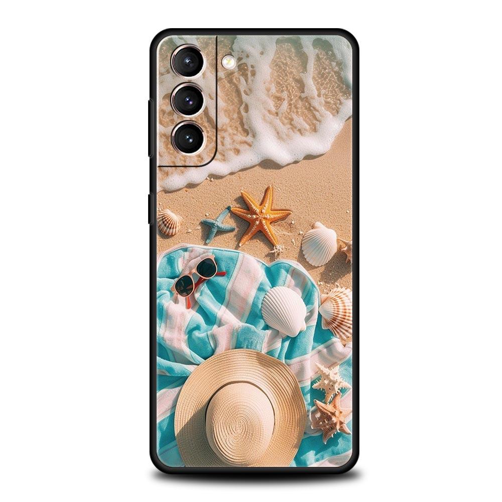 Летний пляжный чехол для телефона для Samsung Galaxy S26 S25 S24 S23 S22 S20 S21 FE Ultra S25 Edge Plus 5G Мягкий ТПУ корпус Fundas Сумка