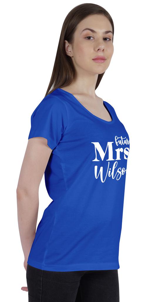 Inkdotpot Персонализированная женская футболка с надписью «Будущая миссис» на свадьбу