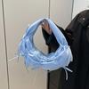 Half Moon Bowknot Women Handbags Pleated Cloud Dumpling Bags for Women Croissant Shoulder Bag Designer Bag  Crescent Clutch