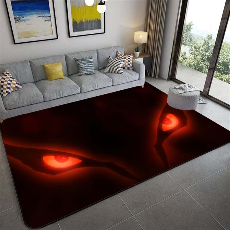 Anime Naruto Non-slip Area Rugs Large Mat Rugs for Living Room Comfortable Carpet Soft Floor Mat Rugs for Bedroom