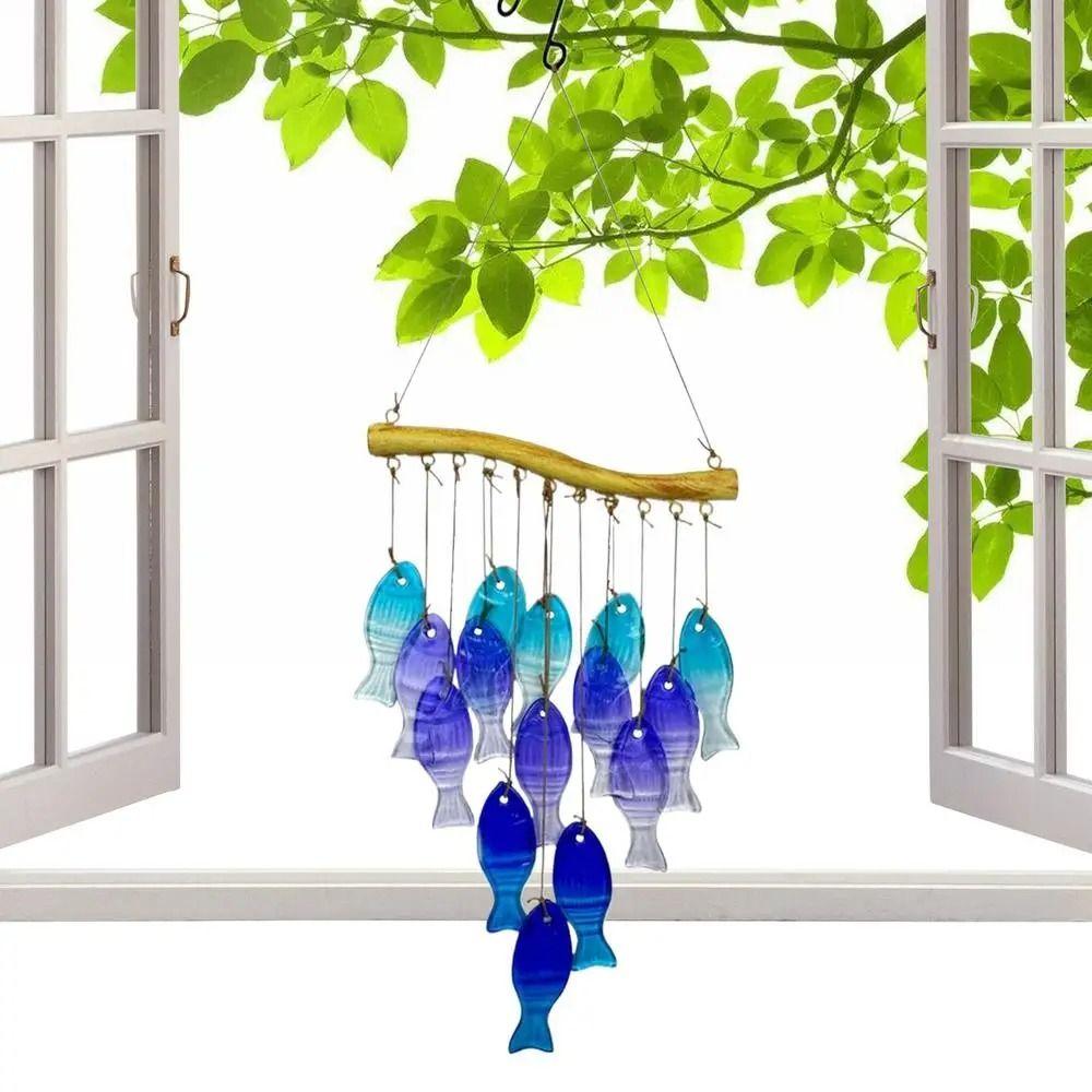 Colorful Wind Chime Iron Art Light Collection Pendant Crafts Sun Catcher Windows