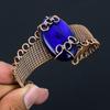 Blue Flash Labradorite Gemstone Pure Copper Wire Wrapped Handmade Cuff/ Bangle Jewelry For New Year Gift