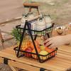 2 Tier Fruit Basket Bowl for Kitchen Counter,Bread Vegetable Fruit Basket Bowl Stand,Detachable Metal Basket Storage
