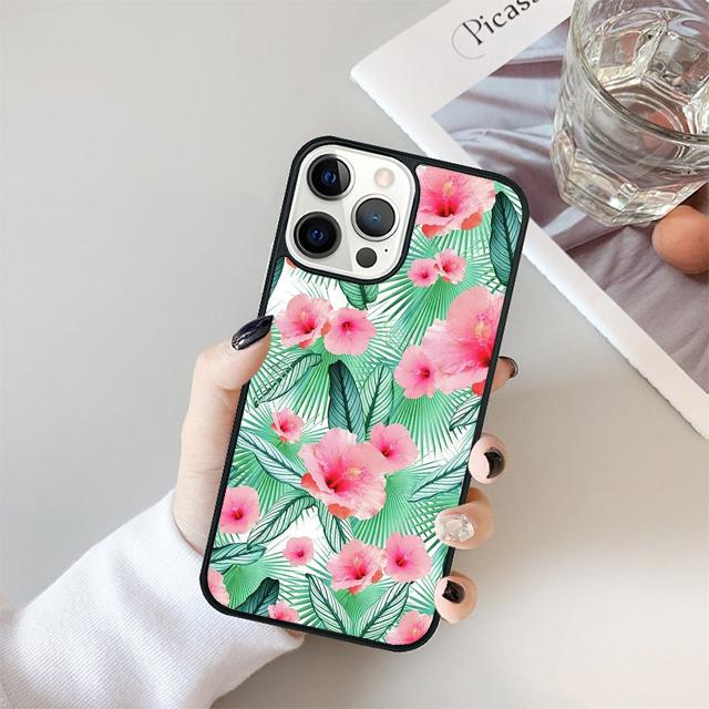 Чехол для телефона «Тропический рай» с гавайским цветком для iPhone 17 Air 15 16 Чехол 14 13 11 12 Pro Max Max Plus Задняя крышка