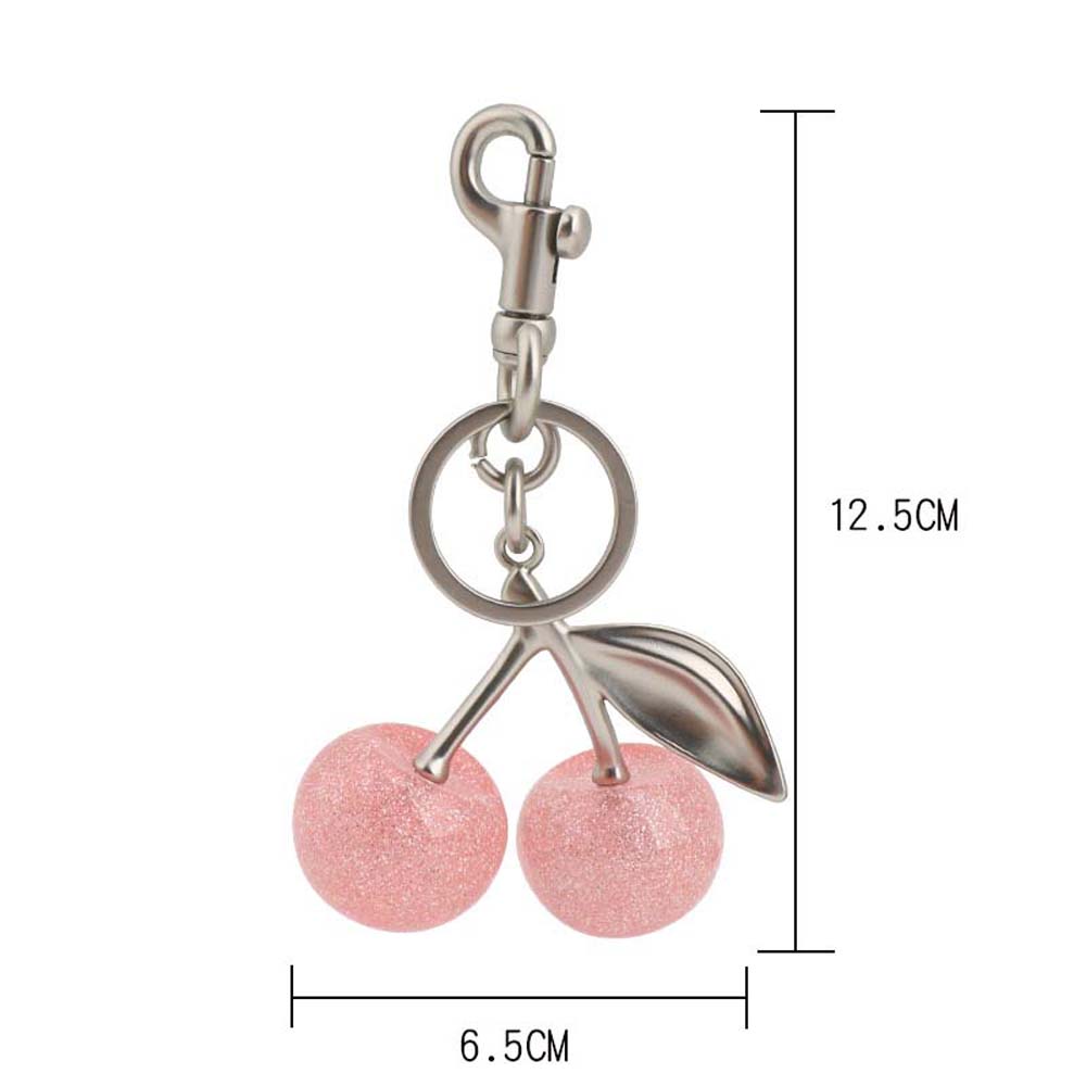 3D Crafts Cherry Keychain Ornaments Cherry Charms Fashion Car Keyring  Lady/Women