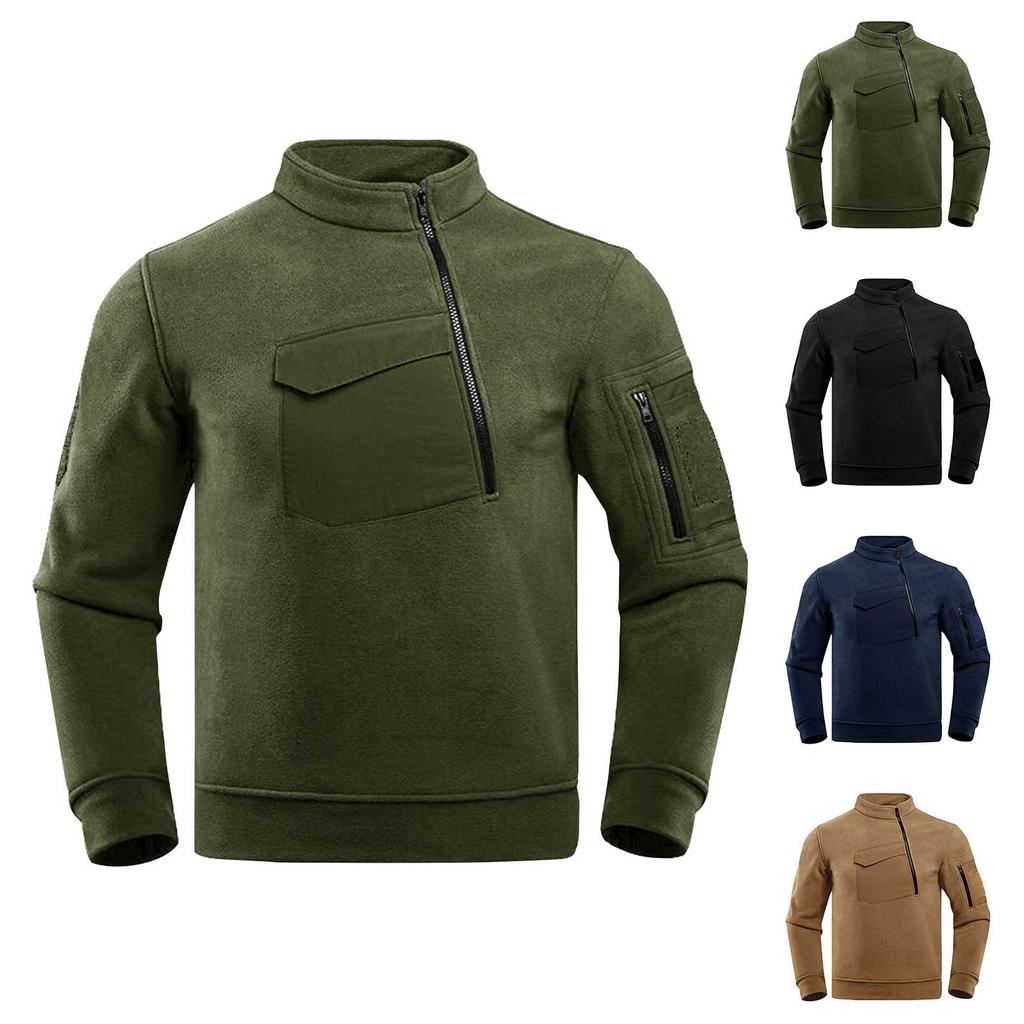 Men's Sweatshirt Loose Solid Color Outdoor Warm Breathable T-Shirt Top