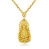 Jewelry Popular Brand Necklace Gold 18K Stainless Steel Chain 60MM Long Gold Kannon Bodhisattva Engraved Good Luck Charm Accessory Feng Shui