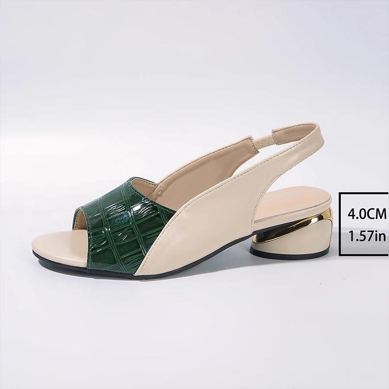 Женские босоножки на каблуках Mie, массивные модные туфли, дизайнерская летняя новинка бренда 2024 года, повседневные шлепанцы для ходьбы, платье с открытой пяткой, Zapatos Mujer