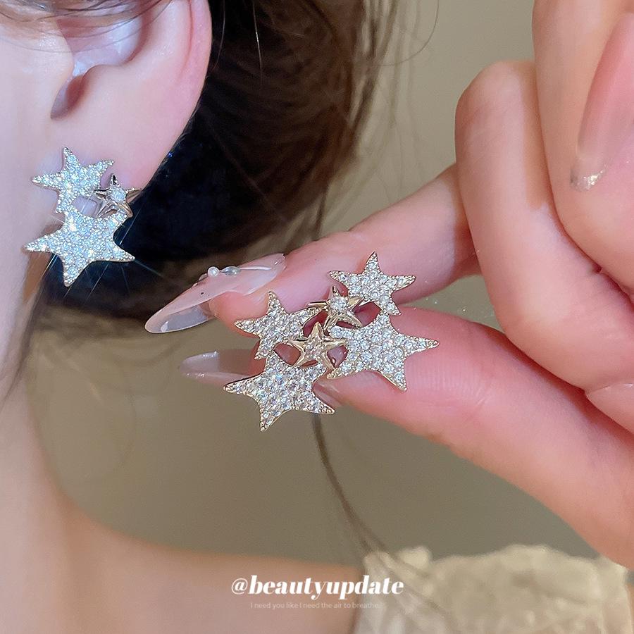 Элегантный ушной кафф со звездным цирконом: Не требует прокола, Модный стиль высокого класса для женщин