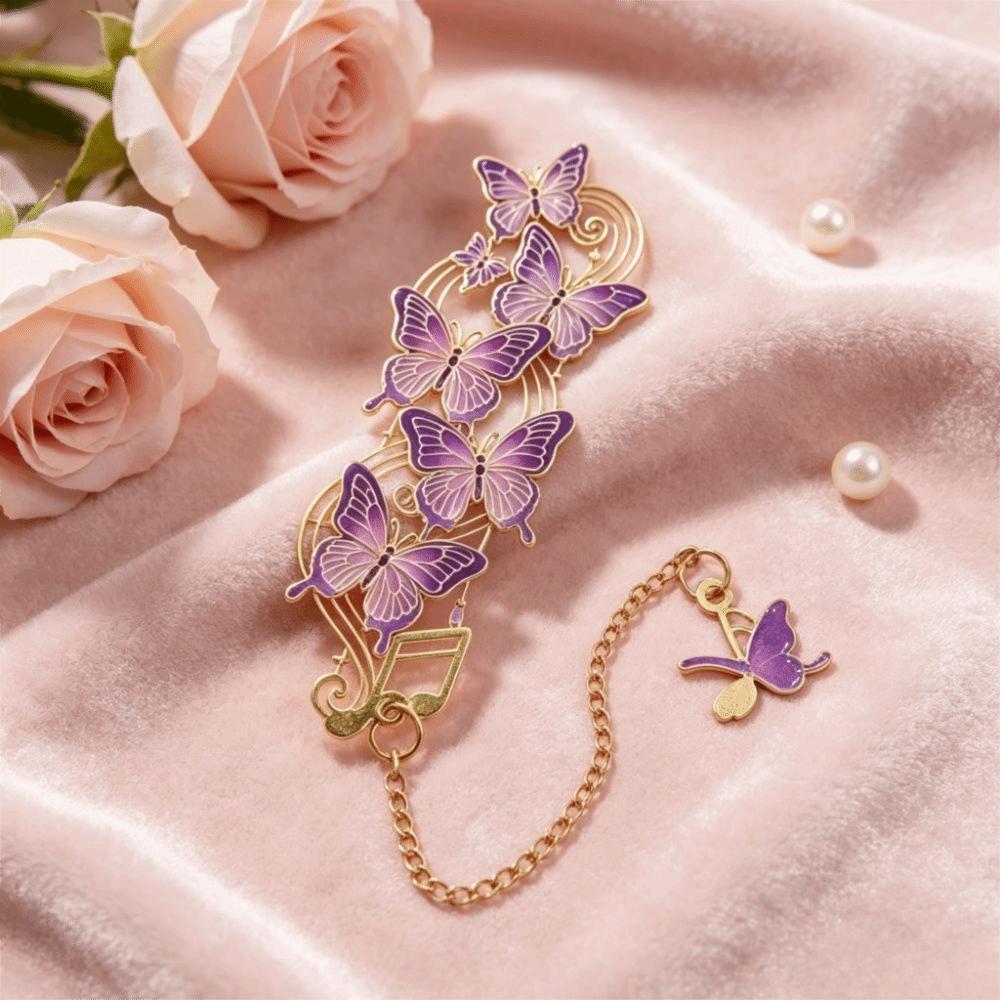 Colorful Vintage Bookmark Sturdy Chain Metal Bookmark Gifts Butterfly Bookmark Bookstore