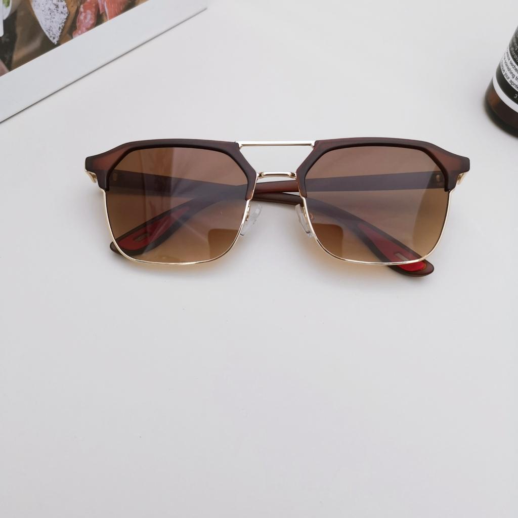 Персонализированные металлические цельные солнцезащитные очки большой оправы для взрослых солнцезащитные очки премиум-класса квадратной формы