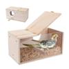 Transparent Window Wooden Parrot House Bird House Nest  For Parakeet Cockatiel Chicken