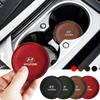 New Car Cup Holder Pad PU Leather Slot Non-slip Coaster Mat For Tucson 2021 Accent I10 I20 Kona Getz Solaris I30 Creta