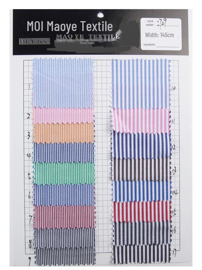 Cotton Yarn-Dyed High-Density Striped Fabric for Clothing and Sportswear