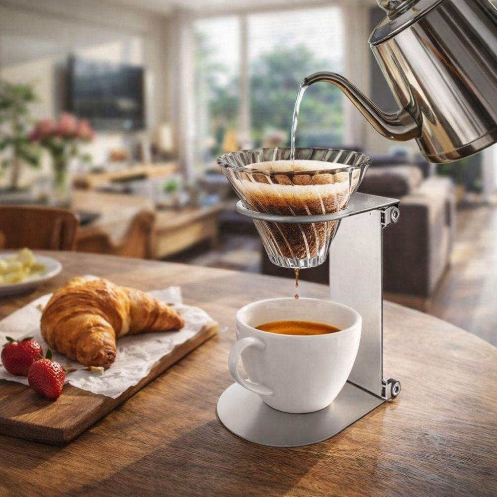 Portable Coffee Drip Stand Folding Hand Brew Bracket Coffee Filter Holder Office Use