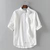 Men's Casual Cotton Linen Short-Sleeve Shirt - Summer Loose Fit Top