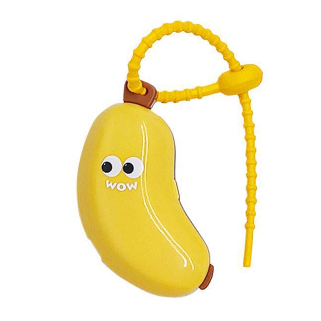 Plastic Toothbrush Head Protective Cover Portable Banana Shape Toothbrush Dust Cap Cover 2In1 Brush Protect Toothbrush Case Cap