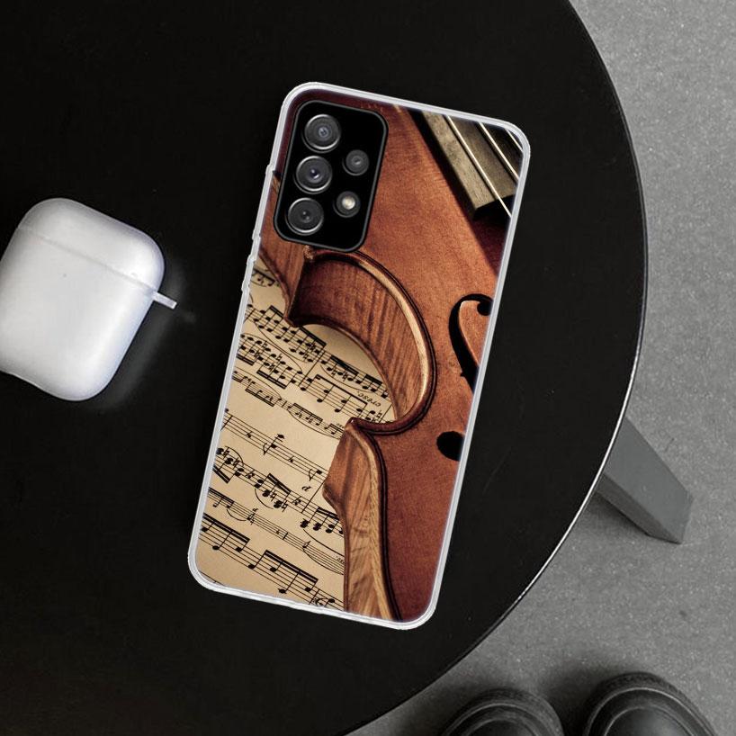 Music Violin Phone Case for Samsung Galaxy A17 A16 A26 A36 A56 A57 A37 A15 A25 A35 A55 A14 A24 A34 A54 A13 A23 A33 A53 Galaxy A1