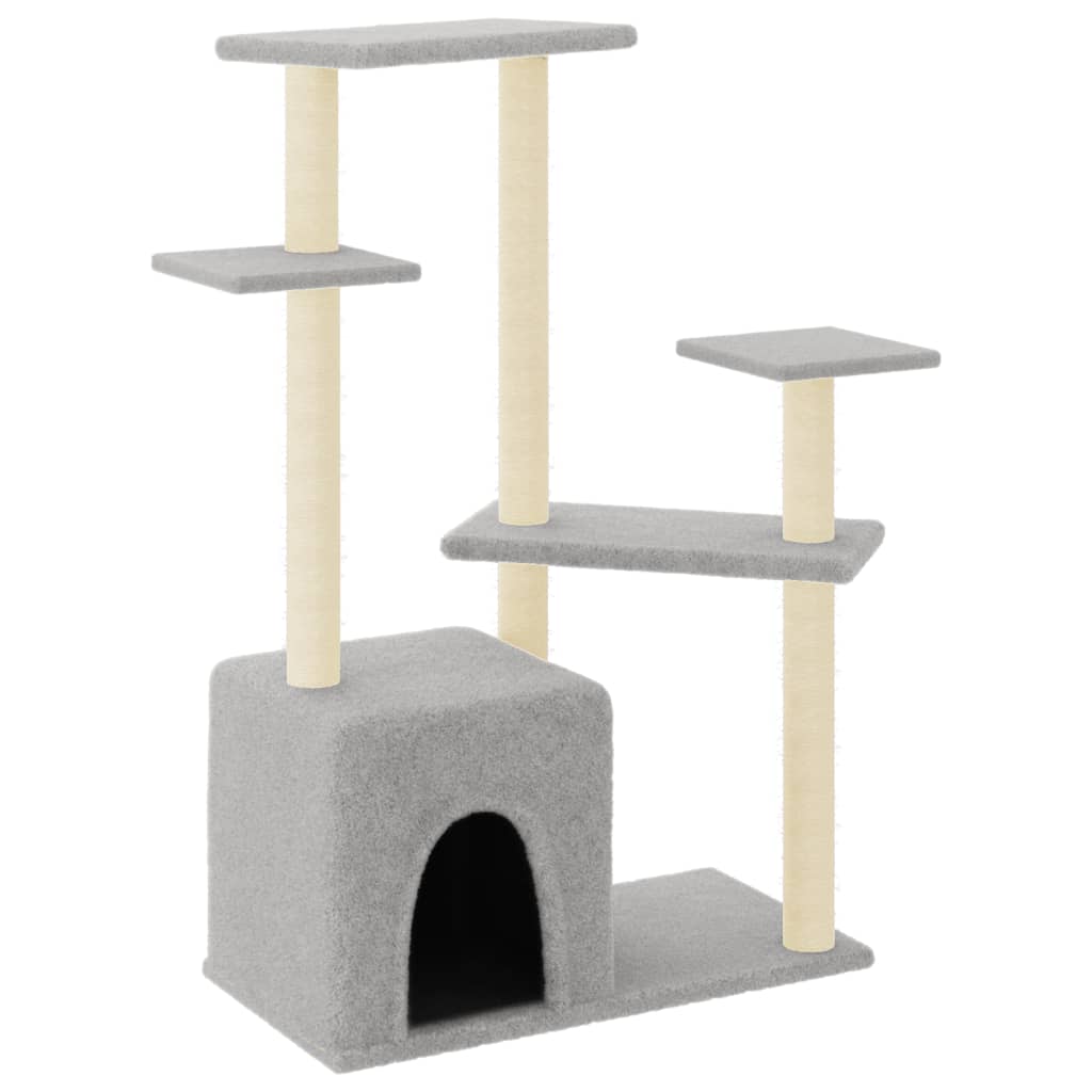 Scratching Post with Sisal Scratching Posts Light Grey 107.5 cm