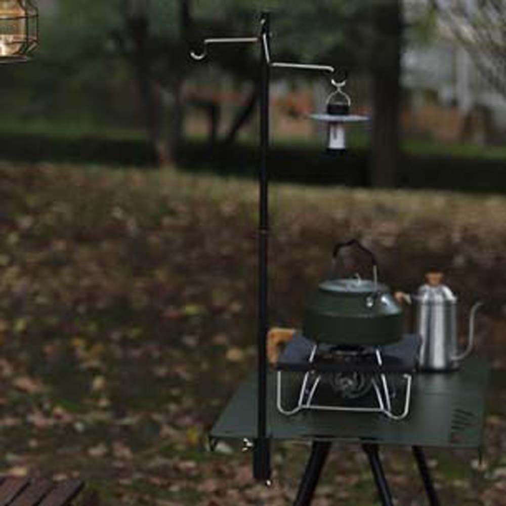 Aluminum Zinc Zinc Alloy Camping Lamp Rod Polyester Portable Lantern Holder Folding Lamp Stand Picnic