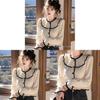 French Chic Long Sleeve Shirt With Ruffle Details For Elegant Spring Fashion