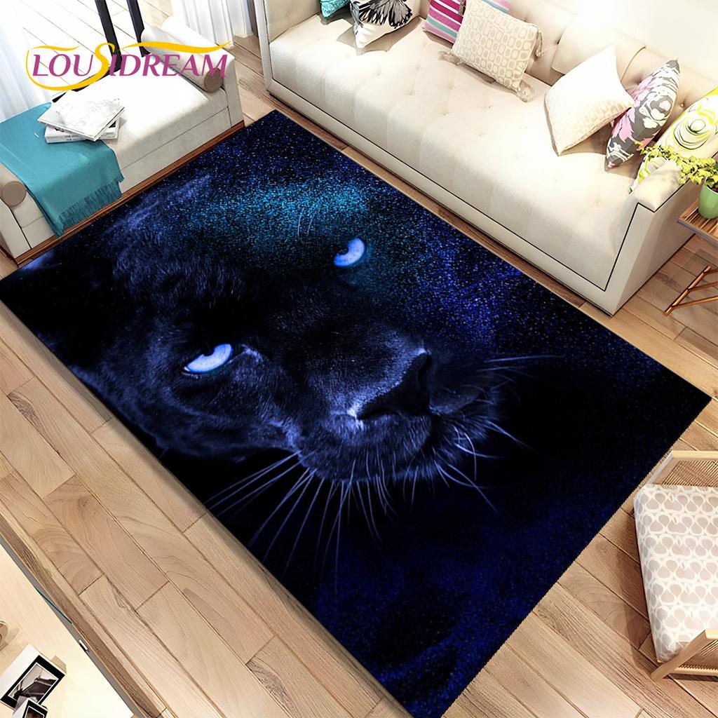 Animal Leopard Cheetah Cartoon Beast Area Rug,Carpet for Home Living Room Bedroom Sofa Doormat Kitchen Decor,Non-slip Floor Mat