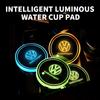 Car logo Cup Holder Bottom Pad LED Light Colorful Coaster For Volkswagen VW GTI Rline R Polo Golf Passat Tiguan Car Accessories