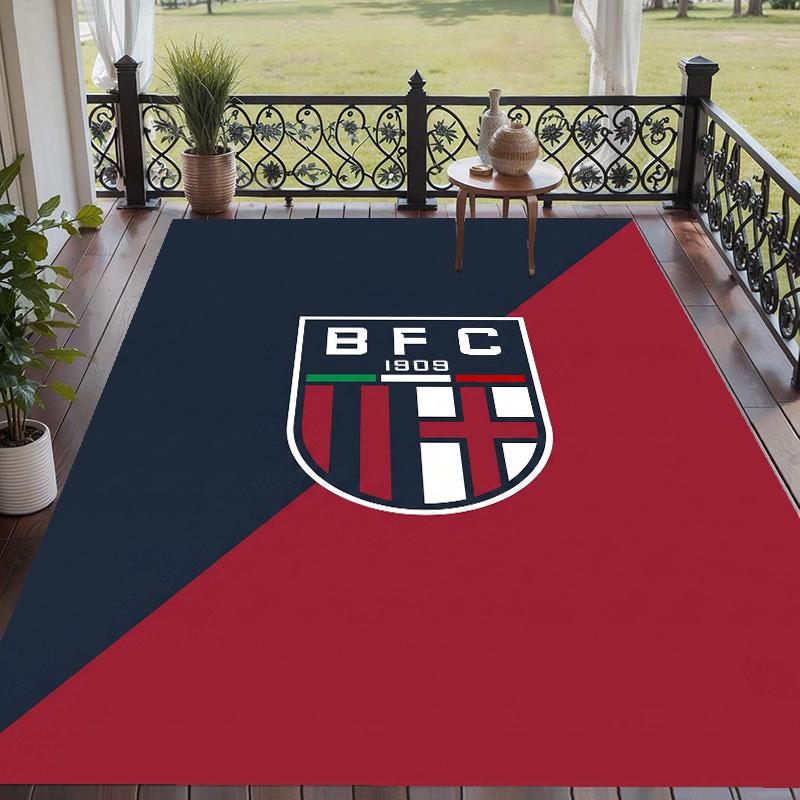 Soft Floor Carpet Bologna FC Pattern Area Rug Decorative Mat For Home Room Decoration