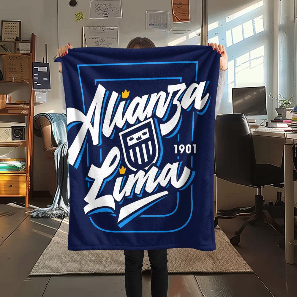 Club Alianza Lima Flannel Blanket, High quality Comfortable for All Seasons, Home Decor, Warmth and Comfort