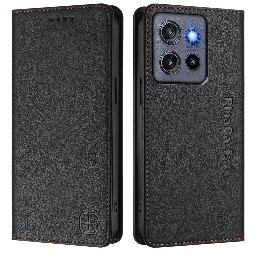 For Motorola Moto S50 5G/Motorola Edge 50 Neo 5G/Motorola ThinkPhone 25 5G Leather Case RINACASIS RC01 Phone Cover with RFID Blocking Wallet Stand