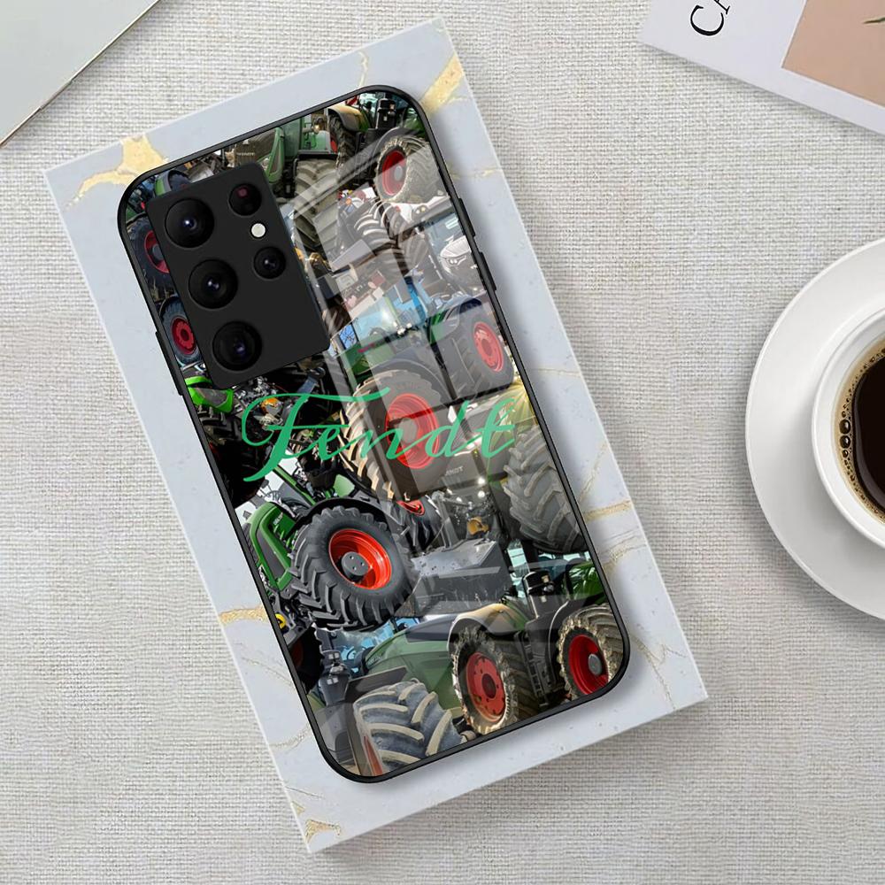 Machinery FENDT Phone Case For Samsung S26 S25 Edge Ultra 23 22 21 20 Ultra Plus S24 Fe Glass Cover