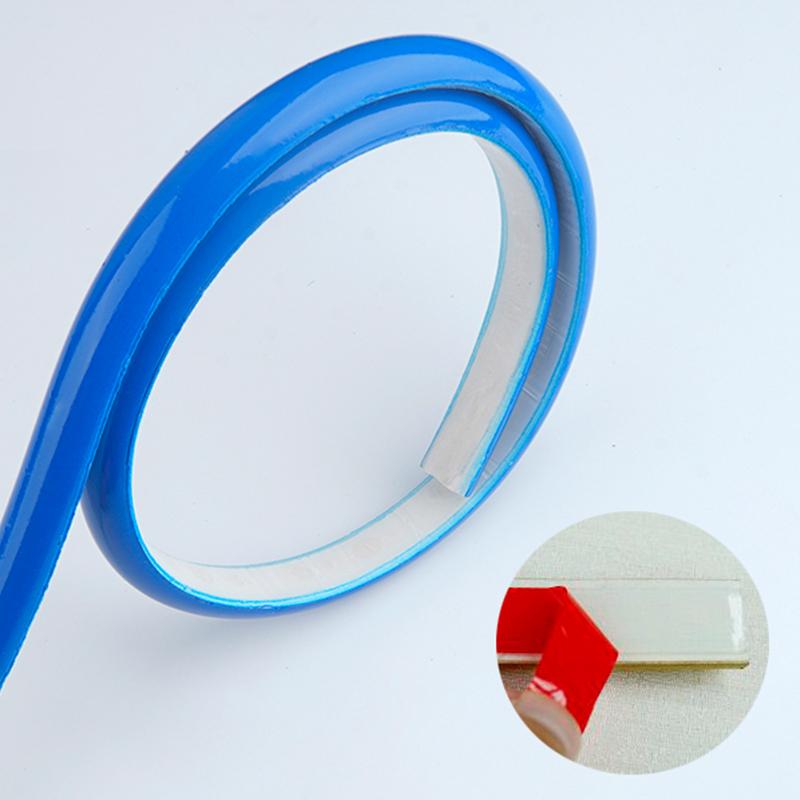 1M самоклеящаяся ПВХ-лента для кромки стены, наклейка на талию стены, мягкая, противоударная, полукруглая, водонепроницаемая, отделочная линия, плинтус