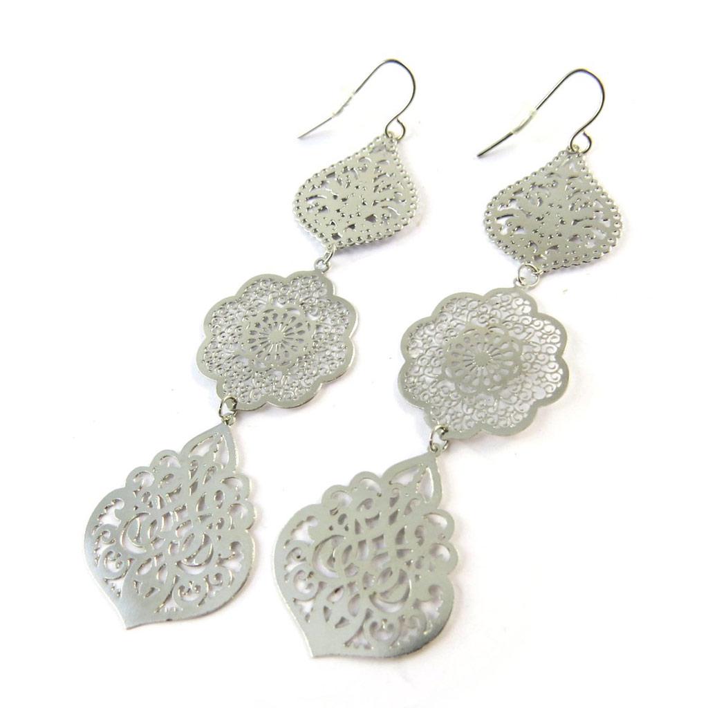 Les Trésors De Lily [N8361] - Серебряные дизайнерские серьги «Кармен».