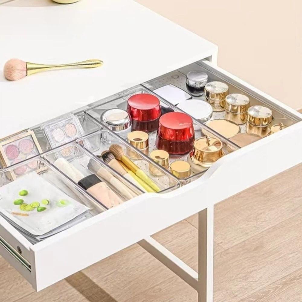 Transparent Plastic Trays Organizer Compartment Stackable Drawer Dividers  Bedroom Dresser