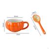 Керамическая кружка в виде тыквы для женщин и мужчин 300 мл для воды, чая, молока с ручкой для кафе