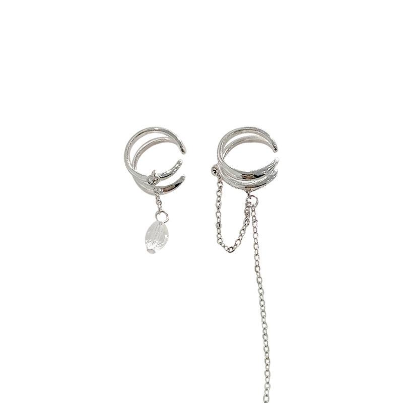 Асимметричные клипсы с кисточками, легкие, роскошные, высококачественные, чтобы лицо выглядело стройным и нишевые серьги без прокола ушей, украшение для ушей