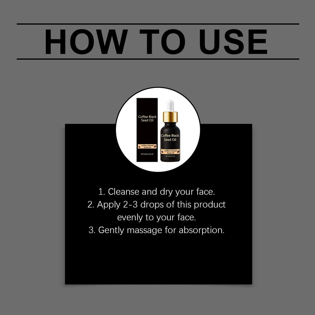 Кофе Масло Черного Тмина Глубокое Увлажнение Омоложение Лица Мягкая Гладкая Кожа Восстановление Барьера Кожи Улучшение Сухости Масло для Лица Против Морщин