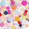 20-100Pcs NO Hole Mixed Color Flower Flatback Cabochon Imitation Plastic ABS Pearl Beads DIY Craft Making Clothes Decoration