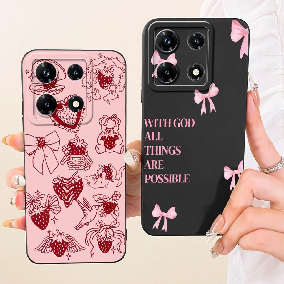 For Infinix Note 30 Pro 30i Note30 30VIP Phone Case Bow Pattern Flower Butterfly Girly Back Cover Silicone Soft Casing