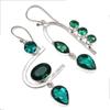 Chrome Diopside Gemstone Handmade Gift For Her Silver Jewelry Earrings 1.5''
