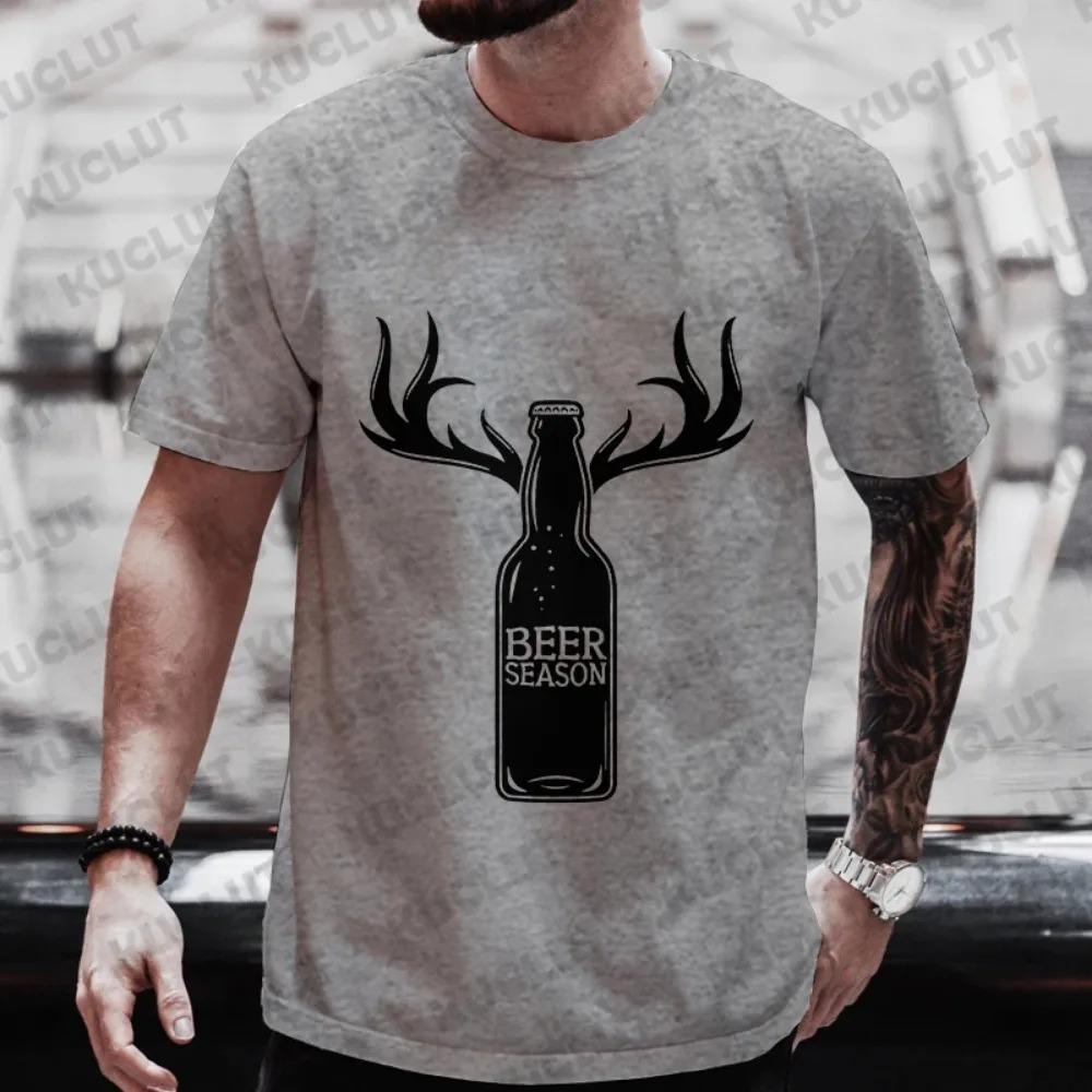 Мужские футболки Beer Season Fashion Graphic T Friends Shirt Single Farewell Bachelor Stag Party Tees Oversize Streetwear Y2k Tops
