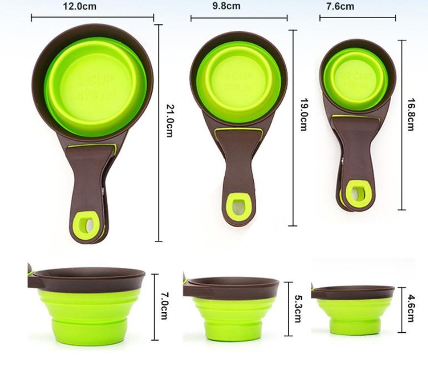 Silicone folding dog food spoon pet spoon with sealing clip food shovel cat food spoon pet supplies