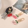 Charm Diy Jewelry Gifts Lovely Cherry Keychain Simulated Fruit Keyring Pendants For Women Girls Handbag Decoration