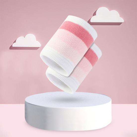 1 Pair Sports Wristband Sweat-absorbing Breathable Fabric Extra Soft Elastic Non-Fading Wrist Protection Polyester Children Wrist Support Sports