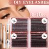 Diy Eyelash Book 8-16Mmdiy Natural Fluffy Feeling 640 Clusters D Song Single Cluster Segmented False Eyelashes